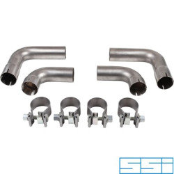 PartzBiz CE 1620706810 - Tail pipe set with clamps, Willhoit