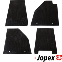 PartzBiz CE 8101703410 - Floor mat set, front/rear, rubber, 4 pieces