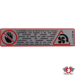 PartzBiz CE 1101501200 - Fan warning sticker
