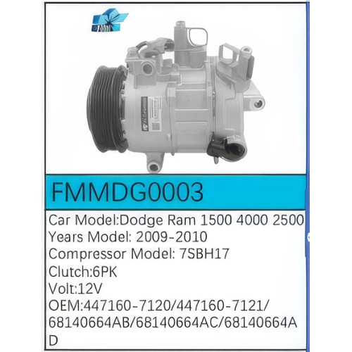 PartzBiz CE: FMMDG0003-Compressor for  Dodge - FMMDG0003
