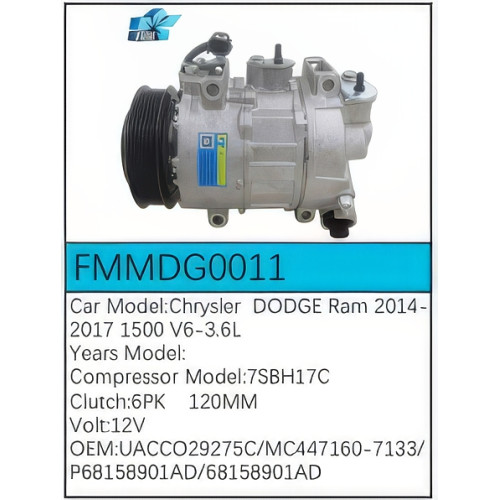 PartzBiz CE: FMMDG0011-Compressor for  Dodge - FMMDG0011