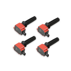 PartzBiz CM 82594 - MSD Ignition Coil - Ford EcoBoost - 2.0L/2.3L L4 - Red - 4-Pack