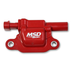 PartzBiz CM 8266 - คอยล์จุดระเบิด MSD - GM Gen V Blaster Series - เครื่องยนต์ Gen V Direct Injected - สีแดง - สี่เหลี่ยม