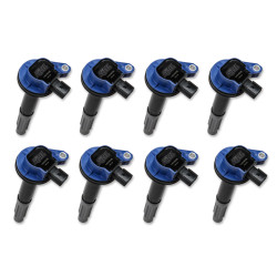 PartzBiz CM 140060B-8 - ACCEL คอยล์จุดระเบิด Super Coil Series 2011-2016 เครื่องยนต์ Ford 5.0L Coyote, Blue, 8-Pack