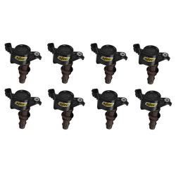 PartzBiz CM 140033EK-8 - ACCEL Igntion Coil - Super Coil - 2008-2014 Ford 4.6L/5.4L/6.8L เครื่องยนต์ 3 วาล์ว, สีดำ, 8-Pack