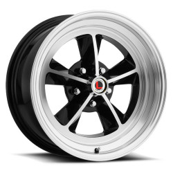 PartzBiz CM LW69-50754A - Legendary Wheels GT9 - 15 x 7 in. - 5 x 4.5 - 4.25 BS - Gloss Black/Machined