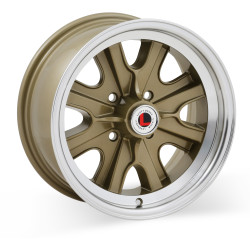 PartzBiz CM LW90-50744F - Legendary Wheels HB44 - 15 x 7 in. - 4 x 4.5 - 4.25 BS - Gold Haze