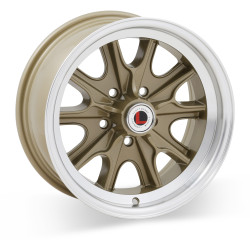 PartzBiz CM LW90-50754F - Legendary Wheels HB45 - 15 x 7 in. -  5 x 4.5 - 4.25 BS - Gold Haze