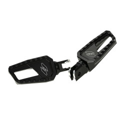 PartzBiz HD SF-FC-01-B - Apex Edge Foot Pegs (Black, M8 Softail Passenger)