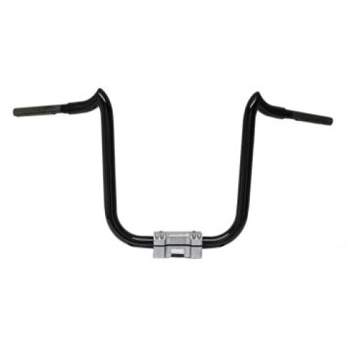 PartzBiz HD: 3470175-KST Kustoms Gloss Black 12” Double Trouble Handlebars Bars Harley FLTR Softail Dyna