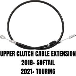 PartzBiz HD 0652-2855 - Drag Specialties 36” Upper Clutch Cable Black Vinyl Harley Softail M-Eight 18+