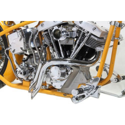 PartzBiz HD 30-0721 - 1 3/4” LAF L.A.F Chrome Y Down Draft Drag Pipes Exhaust 71-84 Harley Shovelhead