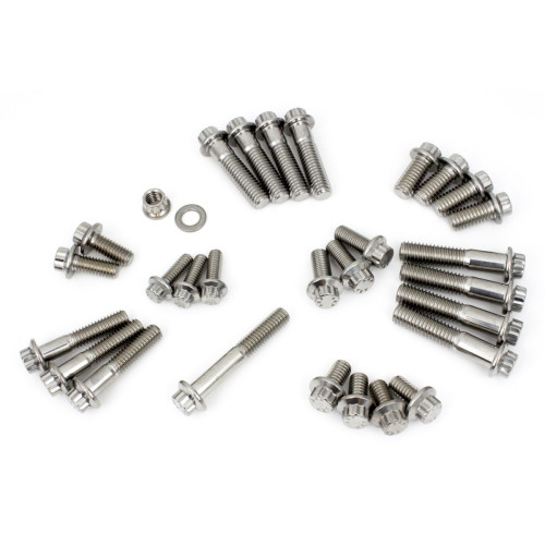 PartzBiz HD: 3487032-Feuling 12 Point Chassis Bolt Dress Up Fastener Kit SAE Steel Harley Softail M8
