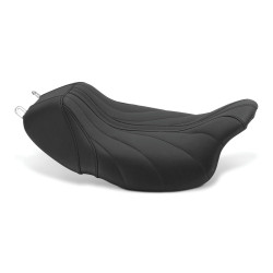 PartzBiz HD 75059 - Mustang Revere Journey Solo Seat Gravity Black Stitching Harley 08-20 Touring