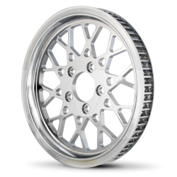 PartzBiz HD M-PL-0202 - DNA Chrome 1-1/2” 70 Tooth Mesh Rear Pulley Harley Chopper Softail Bobber FXST