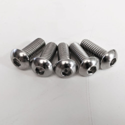 PartzBiz HD EP-13330 - 5 Polished Harley Rear Brake Rotor Bolts Softail Dyna Touring HD 3/8"-16 X 3/4"