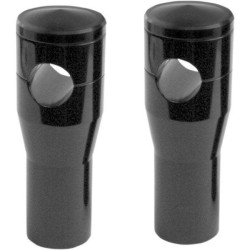 PartzBiz HD DS06021205 - Accutronix Black 4" Custom Billet Aluminum Risers 1" Bars FXSTS Triple Fit
