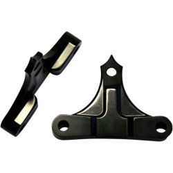 PartzBiz HD DS14100115 - Accutronix Hot Legs Bagger Legs Black .4375" Spacers 6 3/8 Front Fenders 14-16 | TFS49-NF7/16B