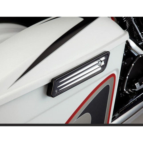 PartzBiz HD: 4424501-Arlen Ness 03-546 Black Deep Cut Saddlebag Latch Hinge Covers for Harley 14-21 PartzBiz HD: 4424501-Arlen Ness 03-546 Black Deep Cut Saddlebag Latch Hinge Covers for Harley 14-21