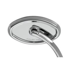 PartzBiz HD AN13-138 - Arlen Ness Chrome Curvaceous Short Stem Right Side Handlebar Mirror Harley | 13-138