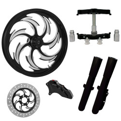 PartzBiz HD ASSAULT-SNGL-ECL-KIT-23PCKG - Assault Eclipse 23" Wheel Tire Single Side w/ Raked Triple Trees Lowers & Sliders | ASSAULT-SNGL-ECL-KIT-23PCKG