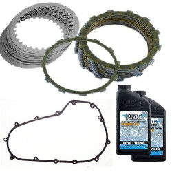 PartzBiz HD DSDS223472; DS36030072x2; CY34901-07FM - Barnett Extra Clutch Friction Plates Kit w/ Gasket & Oil Harley Touring 07-16
