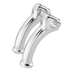 PartzBiz HD TR215547 - Bikers Choice Chrome Softail Deuce Pullback Riser Set For Harley FXSTD 00-07
