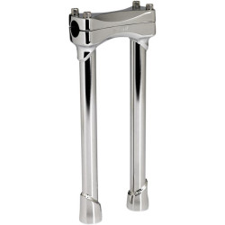 PartzBiz HD DS06020762 - Biltwell Chrome 12" Tall Murdock Risers for Harley Models 1" Clamping Area | MR-012-HD-CP