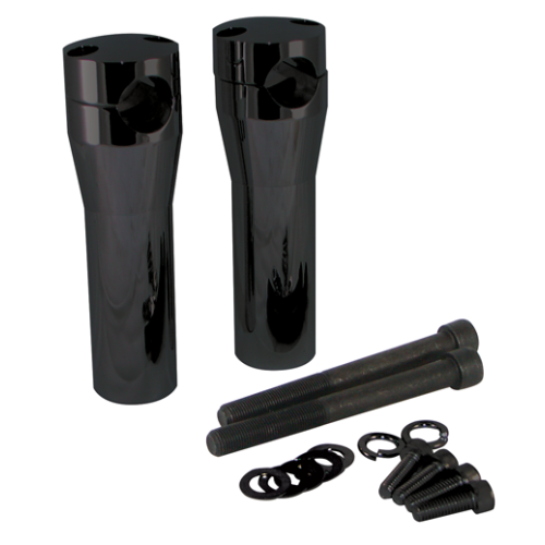 PartzBiz HD: 4421977-Black 5" Handlebar Riser Set Harley Springers And Customs Top Thru Bolt 41021