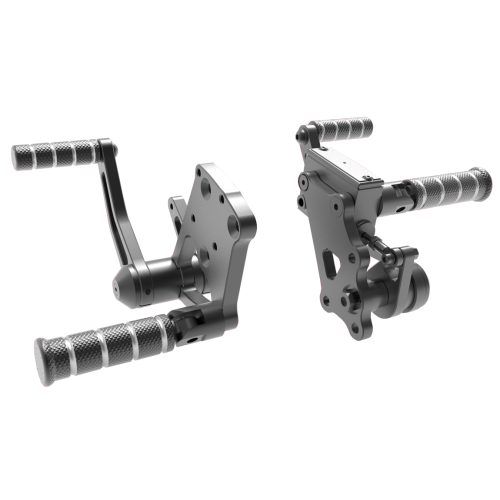 PartzBiz HD: 4421983-Black Billet Forward Control Foot Peg Kit 3/4" Harley Big Twin 4 Speed Softail 36-99