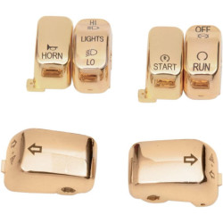 PartzBiz HD 659355 - CCI Gold 10 Piece Handlebar Control Switch Key Cap Set Harley Radio Cruise | 659355 PartzBiz HD 659355 - CCI Gold 10 Piece Handlebar Control Switch Key Cap Set Harley Radio Cruise | 659355