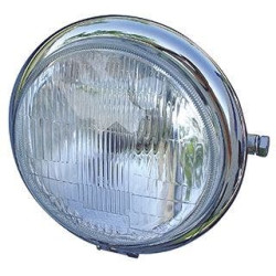 PartzBiz HD MW8-196 - Chrome Plated 5-3/4" Headlight Side Mount Hi Lo 12v 55/60w H4 Harley & Custom PartzBiz HD MW8-196 - Chrome Plated 5-3/4" Headlight Side Mount Hi Lo 12v 55/60w H4 Harley & Custom