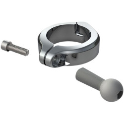 PartzBiz HD DS06360181 - Ciro 50134 Chrome Aluminum Clamp w/ Ball Mount 1-1/2" Handlebars