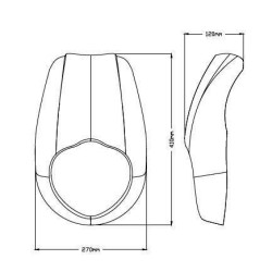 PartzBiz HD TR304787 - Custom Acces Anarchy Semi-Fairing Black Kawasaki Vulcan S 15-Up