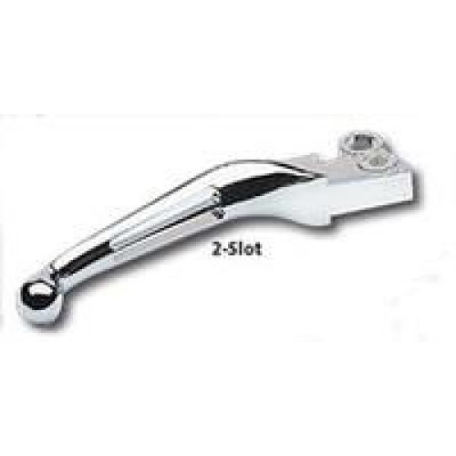 PartzBiz HD: 4420199-Custom Chrome 2 Slot Chrome Ergonomic Hand Levers for '07-'16 Harley Big Twin