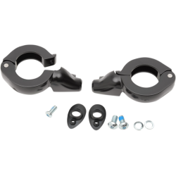 PartzBiz HD DS20201268 - Drag Chrome 39mm Fork Turn Signal Clamp Mounts Harley & Metric Custom