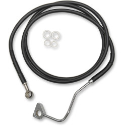 PartzBiz HD DS17413997 - Drag Black Vinyl Extended Length Front Brake Line Harley 14-15 W/ABS Plus 6 - 1741-3997