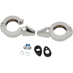 PartzBiz HD DS20201269 - Drag Chrome 41mm Fork Turn Signal Clamp Mounts Harley & Metric Custom