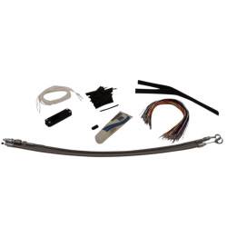 PartzBiz HD FBI-109114 - Fat Baggers 14" EZ Install Stainless Extended Cables Install Kit Harley FL 08-13 | 109114
