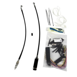 PartzBiz HD FBI-109116-B - Fat Baggers 16" EZ Install Black Extended Cables Install Kit Harley FLH 08-13 | 109116-B