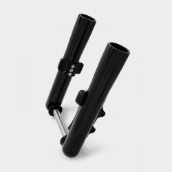 PartzBiz HD HHI-49FLSB-25M-A - HHI Hawg Halters Bomber Black 49mm Single Disc NON ABS Lower Fork Legs Harley 14-up