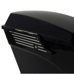PartzBiz HD HW129135 - Hogworkz 93-'13 Black Cut Straight Edge Harley Touring Saddlebag Latch Covers | HW129135 PartzBiz HD HW129135 - Hogworkz 93-'13 Black Cut Straight Edge Harley Touring Saddlebag Latch Covers | HW129135