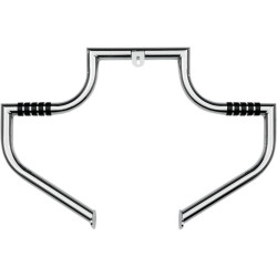 PartzBiz HD DS05051282 - Lindby Chrome MagnumBar Front Highway Bar Engine Guard for Harley FLH/T 97-15 | 1702