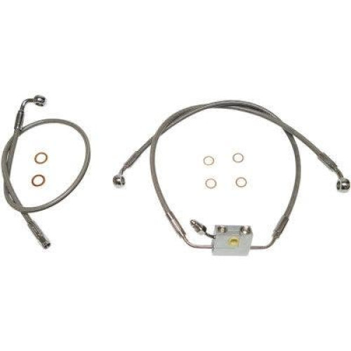 PartzBiz HD: 4410262-Drag Black Vinyl Extended Length Front Brake Line Harley 14-15 W/ABS Plus 12 - 1741-4000 PartzBiz HD: 4410262-Drag Black Vinyl Extended Length Front Brake Line Harley 14-15 W/ABS Plus 12 - 1741-4000