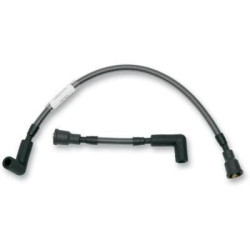 PartzBiz HD DS21040133 - Magnum 3043K Black Pearl Braided Spark Plug Wires 07-18 Harley XL 2104-0133 21040133