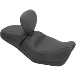 PartzBiz HD MD79786 - Mustang 1 Piece Touring Seat w/ Driver Backrest Harley Street XG 500 750 79786 | Mustang
