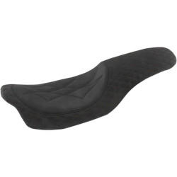 PartzBiz HD MD74111 - Mustang 74111 Black Diamond Stitch Revere Journey 2-Up Seat Harley FLH/T 08-Up