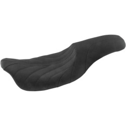 PartzBiz HD MD74112 - Mustang 74112 Black Gravity Stitched Revere Journey 2-Up Seat Harley FLH/T 08-Up