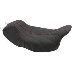 PartzBiz HD MD75059AB - Mustang 75059AB Black/Red Gravity Revere Journey Solo Seat Harley Touring 08-Up