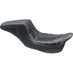 PartzBiz HD MD75239AB - Mustang 75239AB American Beauty Squareback 2 Up Seat Harley FLH FLT 08-21 | 75239AB